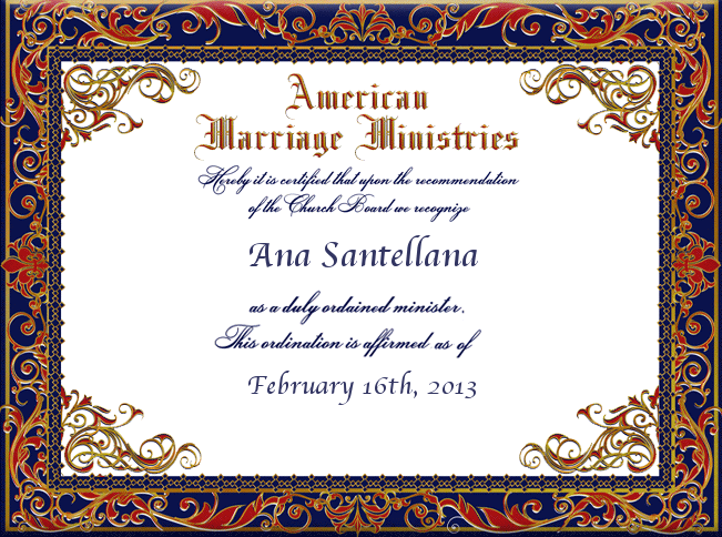 Just call me Rev. Ana. 